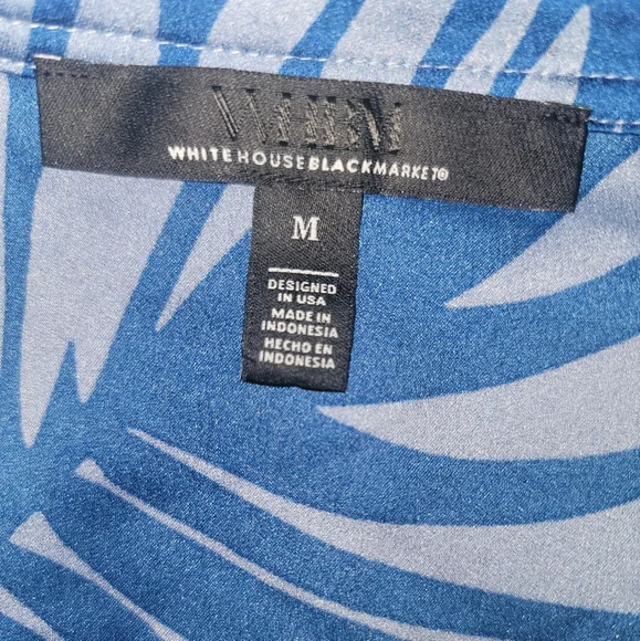White House Black Market Top Size M Blues - Picture 4 of 12